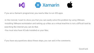 Run Mac in Windows as virtual machine to connect with Visual Studio to run Xamarin iOS app [upl. by Mosier]