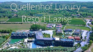 Quellenhof Luxury Resort Lazise  Lake Garda  Italy  4K Drone Video [upl. by Wilburt]