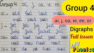 jolly phonics group 4 digraphs  jolly phonics group 4 blending  phonics group 4 [upl. by Ivett]