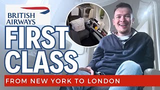 I flew British Airways FIRST CLASS from New York to London [upl. by Chaddy]