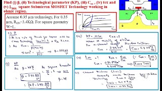 Unlocking Submicron MOSFET Technology A StepbyStep Guide to Solve Example [upl. by Inoek]