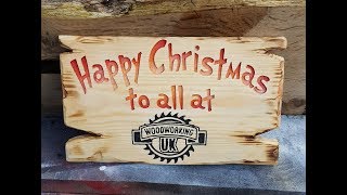 make your own christmas wooden sign with a router [upl. by Blodgett18]