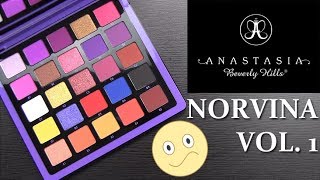 ABH Norvina Pro Pigment Palette Vol 1 Live Swatches Application Review [upl. by Yhtur]