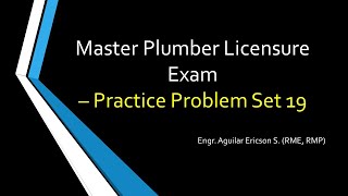 Master Plumber Licensure Exam  Practice Problems 19 [upl. by Thunell556]