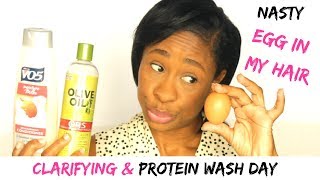 Relaxed Hair Care DIY Egg Protein Treatment [upl. by Alyaj]