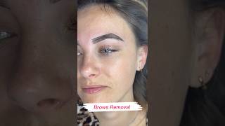 Eyebrows Removal shorts juliedesigner beautifulbrows eyebrow browsremoval makeup shortvideo [upl. by Kcirdorb]