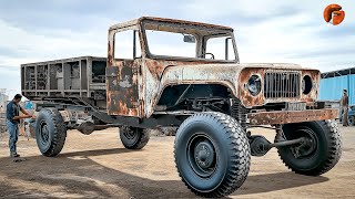 Man Fully Restores Abandoned Military Truck  Start to Finish Build by restorationproduct1718 [upl. by Krischer498]