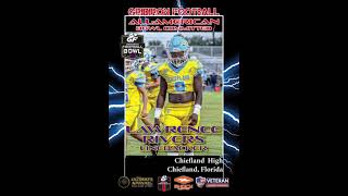 2023 GF AllAmerican Bowl Game Commit LB Lawrence Rivers Chiefland High School Chiefland FL [upl. by Nylakcaj314]