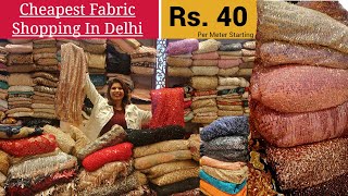 Cheapest Designer Fabrics Shopping In Delhi ₹40😱 GandhiNagar Market Bollywood Style Sequin Fabric [upl. by Ardekal94]