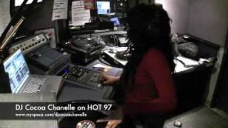 DJ Cocoa Chanelle at quotHOT 97quot LIVE on air [upl. by Cence422]