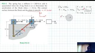 F13–5 Kinetics of a Particle Force and Acceleration Chapter 13 Hibbeler Dynamics Benam Academy [upl. by Zorana]