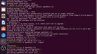 Ookla speedtesting in Ubuntu Terminal [upl. by Fruma218]