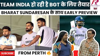 From Perth Team India match simulation update  Rahul injury Kohli form with Bharat Sundaresan [upl. by Solhcin349]