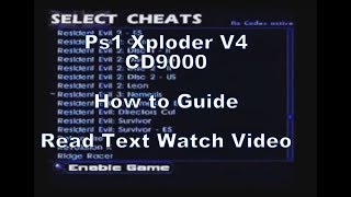 Using the Ps1 Xploder V4 CD9000 Cheat Disc on RE3 Nemesis Cheating Special [upl. by Harobed]