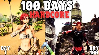 I Have 100 Days to Beat Ark Survival Evolved Hardcore  The Island  Heres What Happened [upl. by Brandais442]