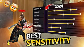 2024  BEST SENSITIVITY  FOR HEADSHOT  FREE FIRE SECRET 200 SENSITIVITY [upl. by Kalvn]