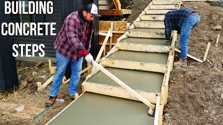 Construction of Concrete Stairway Start to Finish ASMR [upl. by Reyem559]