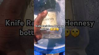 Cutting a Hennesy Cognac Bottle to create a fork rack  Bottle cutter machine diy bottlecutting [upl. by Nyssa]