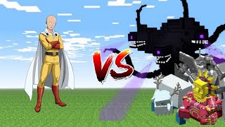 Saitama Vs Mowzies Mobs and Wither Storm  Mob Battles  MCPE  MoonlightYT [upl. by Luisa]