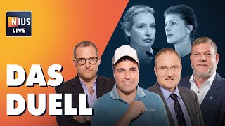 Weidel vs Wagenknecht 🚨 DAS ist die Siegerin im TVDuell  NIUS Live am 10 Oktober 2024 [upl. by Lydnek]