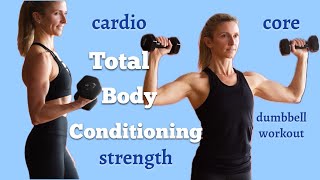 Sculpt Your Body with This Dumbbell Cardio amp Core Routine [upl. by Brick]