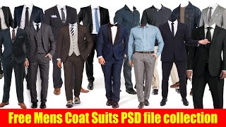 How to use Mens Coat  Suits in Photoshop  Free PSD file collection [upl. by Atiroc]