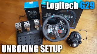 Logitech G29 steering wheel for a PS3PS4PC  Unboxing and Setup [upl. by Durward60]