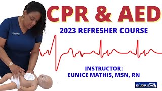 CPR amp AED Refresher Course with Nurse Eunice Adult Child and Infant [upl. by Antone]