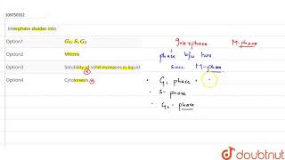 Interphase divides into [upl. by Kuhn]