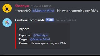 How to make a report command using custom commands bot [upl. by Lawton]