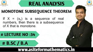 Monotone subsequence theorem  Every sequence has monotone subsequence [upl. by Aivlys]