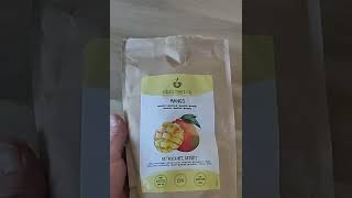 Mangue séchée 250g mangue séchée et tranchée Goût de mangue à peine perceptible  trop sucré [upl. by Pretrice]