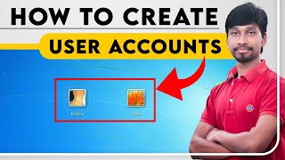 Computer Me User Account Kaise Create Kare  How To Create User Account in Hindi  Windows 7810 [upl. by Aserej]