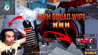 KMC KOMBAN REACTION ON MY AWM SQUAD WIPE🙀🙀 KMCKOMBAN [upl. by Arimat]