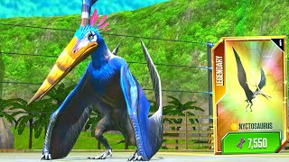 NEW NYCTOSAURUS MAX X3 LEVEL 40  JURASSIC WORLD THE GAME [upl. by Nannaihr]