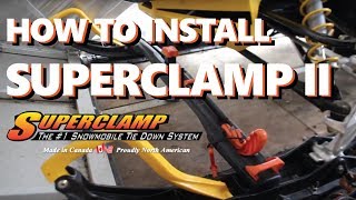 HOW TO INSTALL SUPERCLAMP II ENCLOSED SNOWMOBILE TRAILER [upl. by Olmsted]