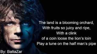 Miracle of sound  Half mans song Lyrics tyrion Lannister GOT [upl. by Meeker]