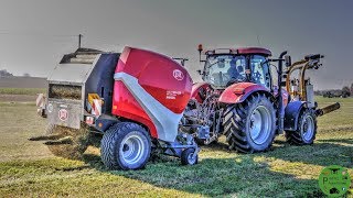 Siloballen pressen und wickeln mit Case Maxxum 140  Lely Welger RP 130  Tanco Autowrap 1320 EH [upl. by Pacian911]