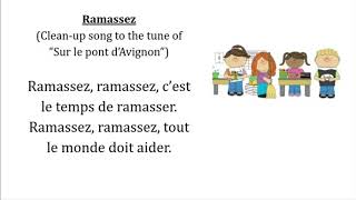 Cest le temps de ramassez  French Clean Up Song  French Kinder TV [upl. by Kokoruda]