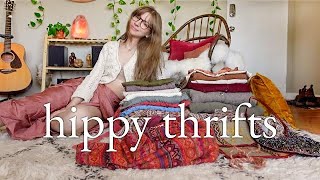 huge hippy  earthy thrift haul 🌞 [upl. by Yelak]