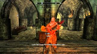 Skyrim  Bard singing Malukahs cover of Dragonborn Comes with Lute [upl. by Einnim]