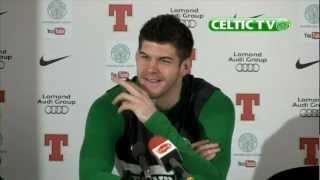 Celtic  Fraser Forster Prematch v Ross County 08032013 [upl. by Benildis]