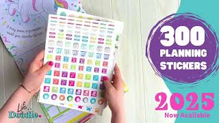 Unicorn Calendar and 300 Planning Stickers by Life is a Doodle [upl. by Hubey]