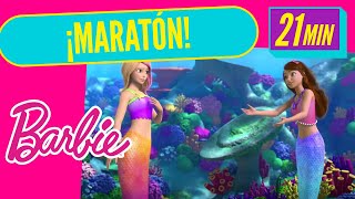 ¡MARATÓN DE AVENTURAS DE BARBIE SIRENA  🐚✨👩  Barbie en Español Latino [upl. by Hutt]