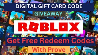 ROBLOX Free Digital Redeem Codes Giveaway 2024 With Prove giftbox giftcard freegiveaway roblox [upl. by Enella]