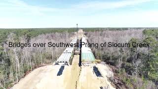 US 70 Havelock Bypass February 2021 Construction Update [upl. by Ielarol]