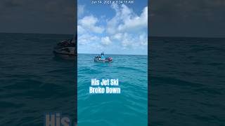 Jet Ski Loss Power In The Middle Of The Atlantic Ocean jetski boating bahamas shorts [upl. by Batchelor]