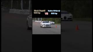 Bugatti vs Skyline R34 supercars music buggati skyline r34 trending car [upl. by Armanda]