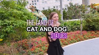 The Land of Cat and Dog Statues  Full Park Tour in Miami [upl. by Elaen295]