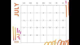 Free printable custom July 2024 calendar templates 📅 Calendar 365 📅 [upl. by Dunton525]